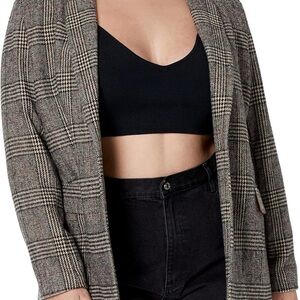 Women's Plaid Blazer Coat